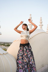 Black Embroidered Top Bottom SetDSC07149 2